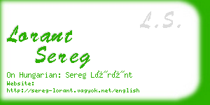 lorant sereg business card